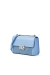 Charles Keith Chain Flap Shoulder Bag Denim Blue